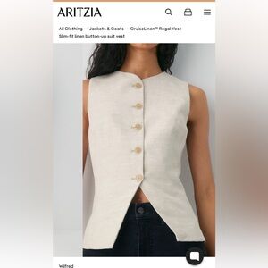 Wilfred CruiseLinen Regal Vest SZ 00 Grey